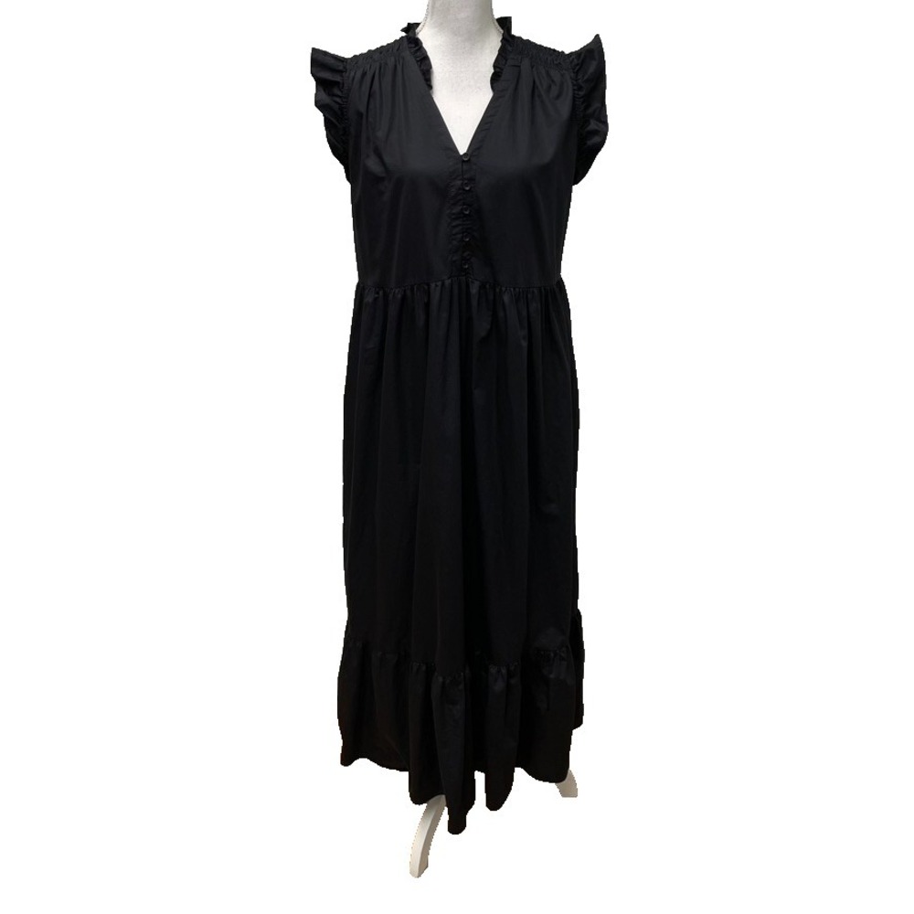 Devotion Twins Maxi Dress Womens Small Black Flutter Boho Whimsigoth‎ Dark Fairy